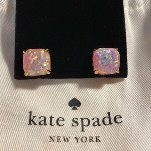 Kate Spade Glitter Pink Stud Earrings